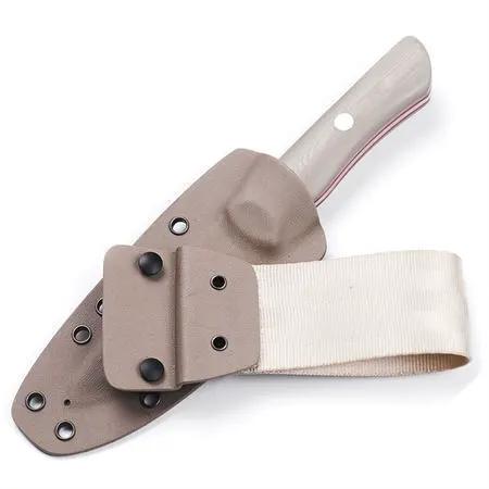 Real Steel Bushcraft III Coyote Knife For Outdoors 8.5in 4in Satin D2 Blade G10 Handle Belt Adapter Kydex Sheath by Real Steel
