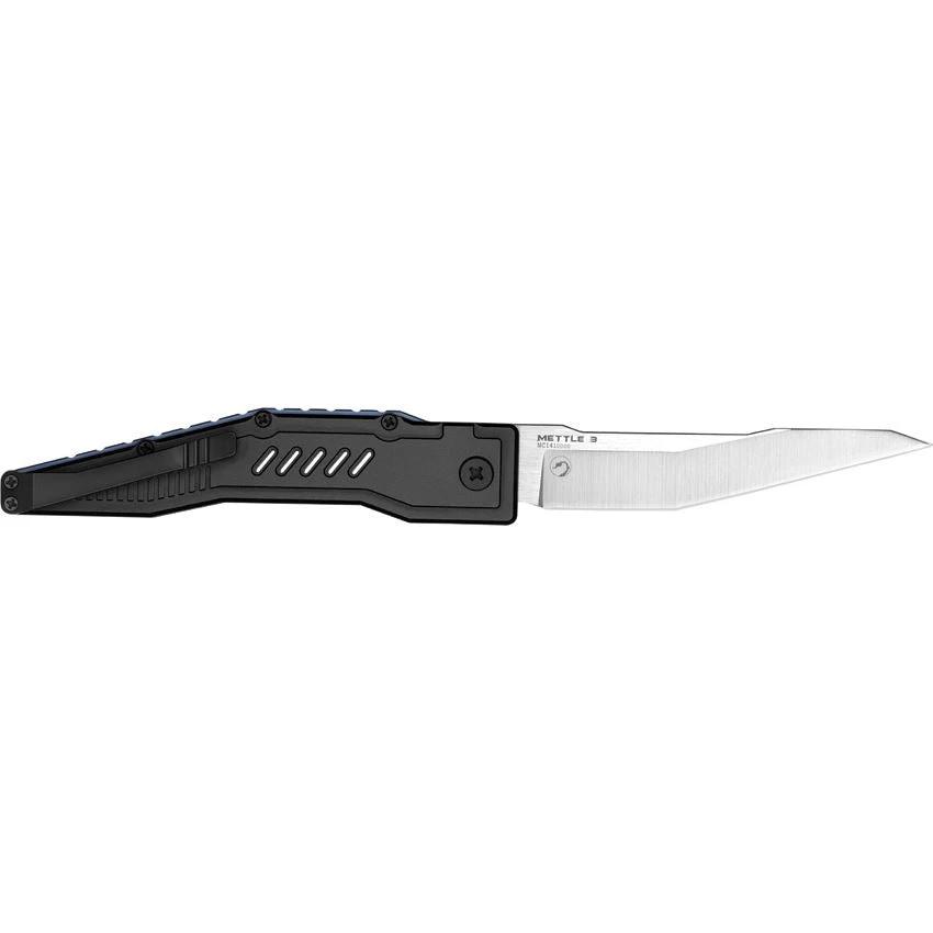 Olight Mettle 3 Button Lock Knife Black METTLE3BK 4in Satin S35VN Blade for EDC Enthusiasts by Olight
