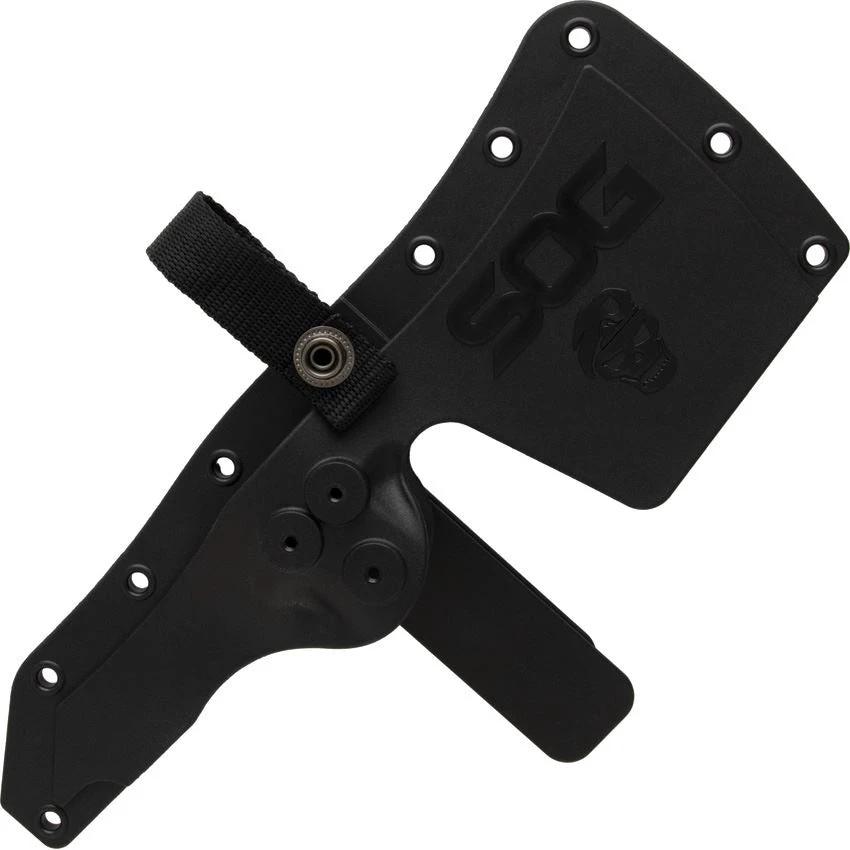 SOG Warfighter Axe Tactical Survival Hatchet With 4 Inch Cutting Edge Black G10 Handle Spike End For Campers by SOG