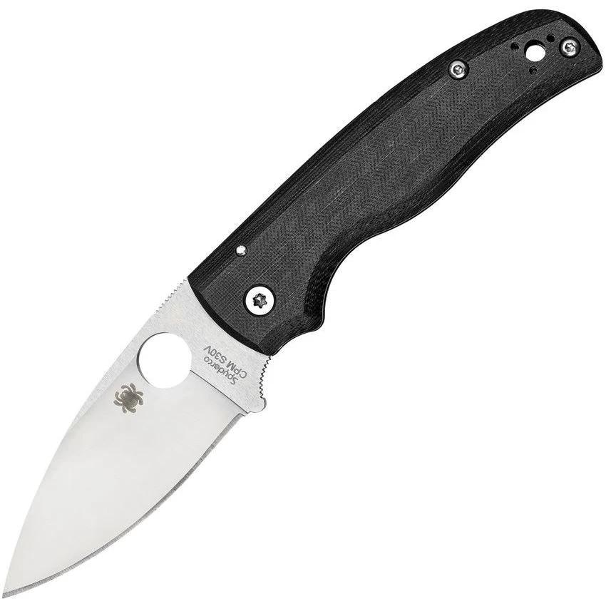 Spyderco Shaman Compression Lock Knife CPM S30V Satin Blade 4.5in Closed G10 Black For Everyday Carry Enthusiasts by Spyderco