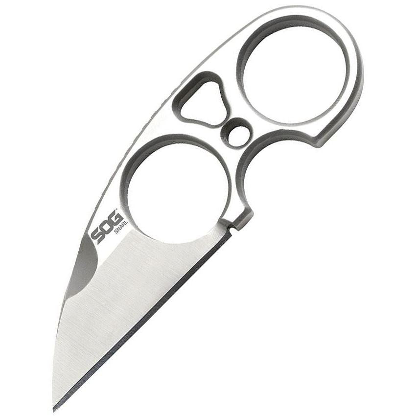 SOG Snarl Fixed Blade Knife JB01K CP Tactical EDC Ready Satin 9Cr13MoV With 4.25 Inch Overall by SOG