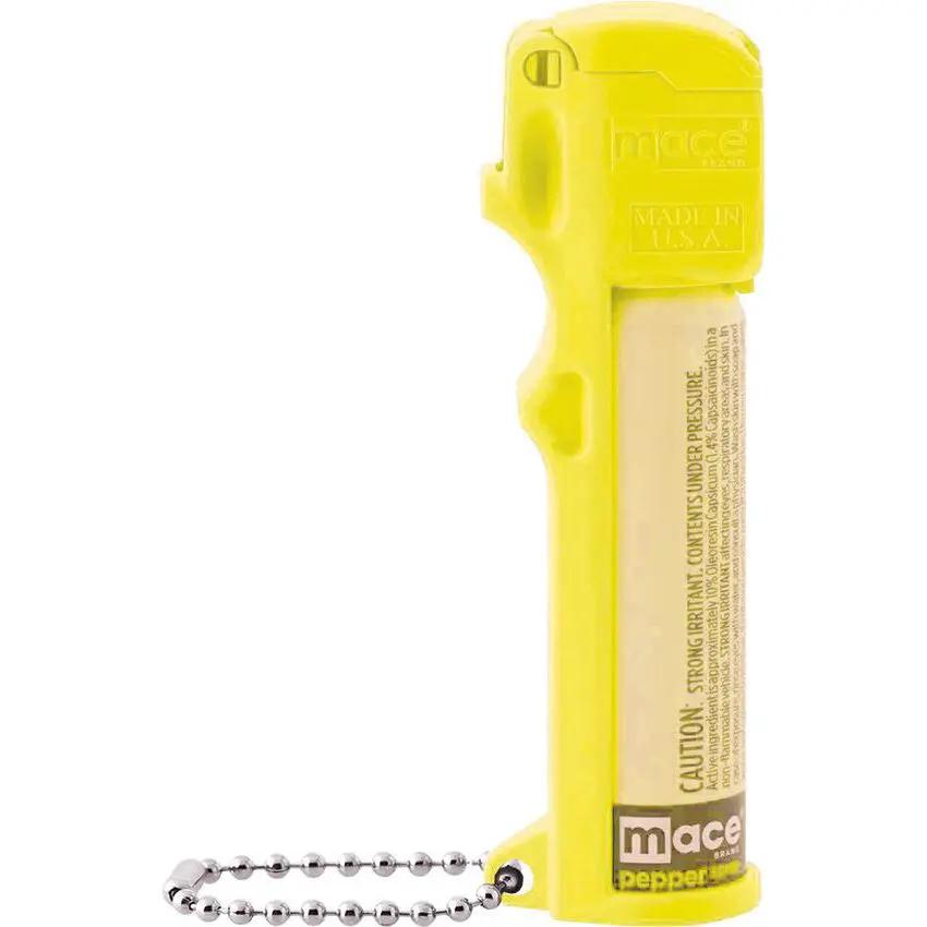 Mace Personal Pepper Spray Yellow 80728 - Ten Percent OC Pepper With UV Dye, 20 Bursts, 12 Foot Stream by Mace