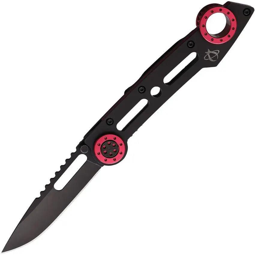 Mantis Monacoe Framelock T5-C - 4.5 Inch Closed With BG-42 Drop Point Blade And Carabiner Loop by Mantis
