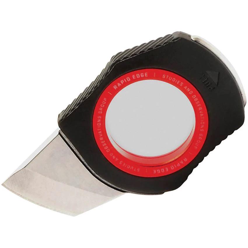 SOG Rapid Black Red Tactical Knife With Quick Deploy Sheath 2.88in Overall Stainless Tanto Blade For EDC Enthusiasts by Sog