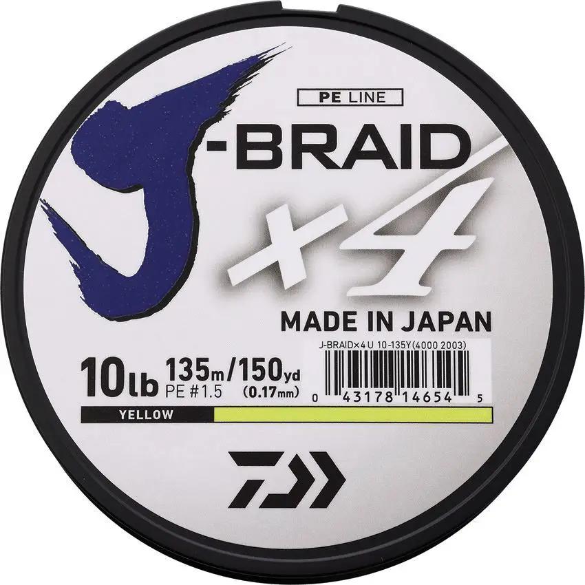Daiwa J-Braid Line 10/150 Yellow JB4U10-150FY by Daiwa