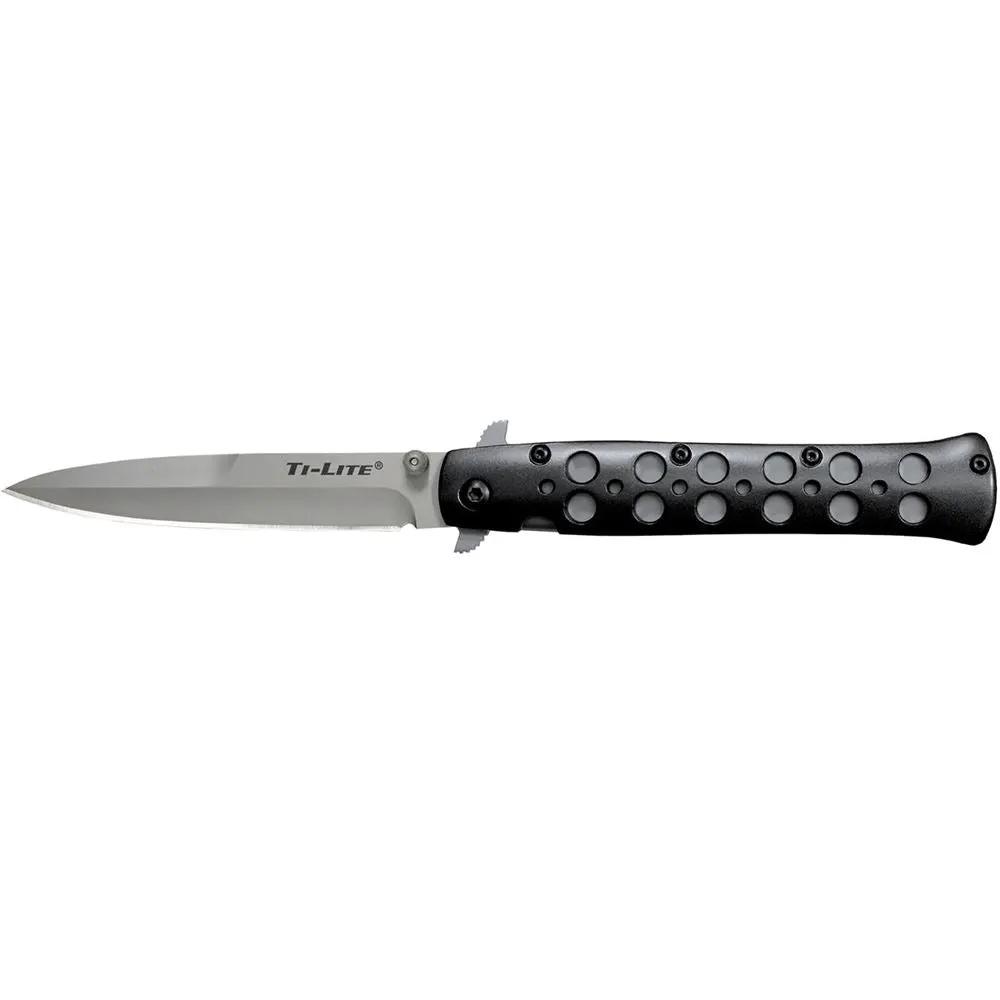 Lynn Thompson Collection Ti-Lite Linerlock Black Knife - S35VN Blade Extended Tang Pocket Clip by Lynn Thompson Collection