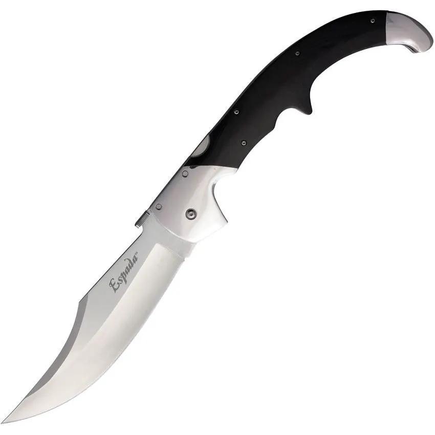 Lynn Thompson Collection Espada XL Lockback Knife - Satin AUS-8A Clip Point Blade, Black G10 Handle by Lynn Thompson Collection