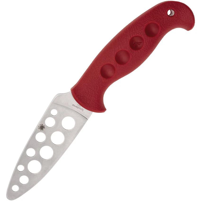 Spyderco Temperance Trainer FB05TRD Blunt Tip Training Knife Red FRN Handle for Safe Practice by Spyderco
