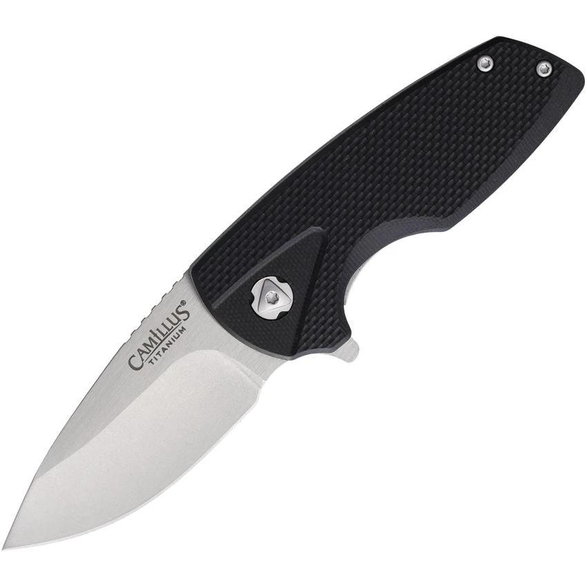 Camillus Bixbee Framelock Folding Knife EDC Enthusiasts 3.5 In Closed 2.5 In Stonewash 440 Stainless Blade Pocket Clip by Camillus