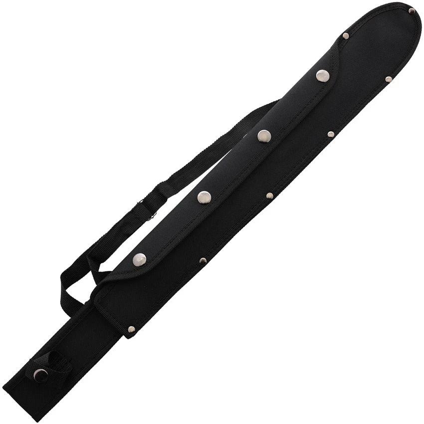 Albainox Masai Double Edge Machete 19in Stainless Blade For Survivalists Full Tang Brown Wood Handle Nylon Sheath by Albainox