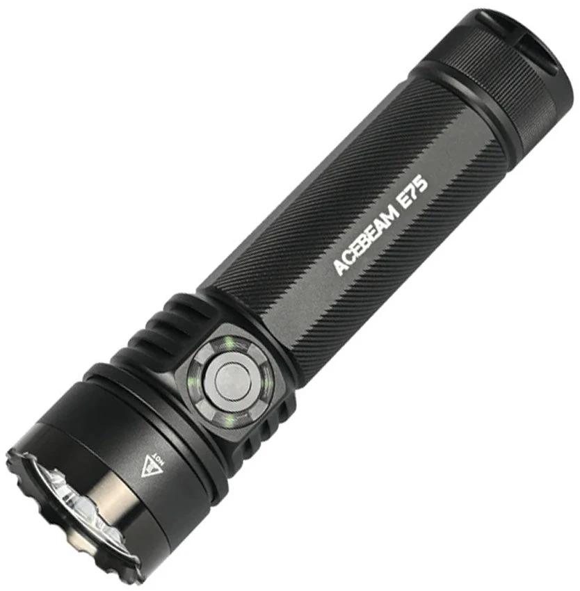 Acebeam E75 Flashlight Rechargeable 21700 Battery Included Aluminum Water Resistant Strobe For Outdoor Enthusiasts by ACEBEAM