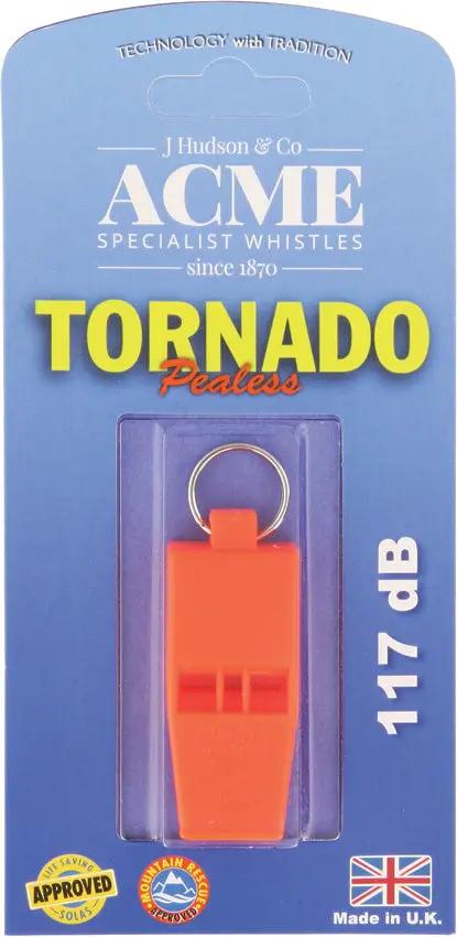 ACME Tornado Slimline Orange Referee Whistle Dual Pitch For Loud Calls At Matches by ACME