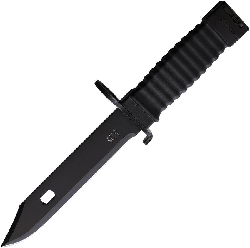 Aitor Combat Knife 16068 Tactical Survival Tool With Black Coated Clip Point Blade And Polymer Handle For Hunters by Aitor