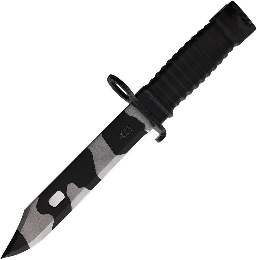 Aitor Combat Knife Camouflage Finish Stainless Clip Point Blade With Attachment Pommel For Outdoor Enthusiasts by Aitor