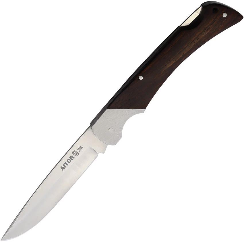 Aitor Command Lockback Knife 16109R Satin Blade Red Stamina Wood Handle EDC Outdoor Knife For Enthusiasts by Aitor