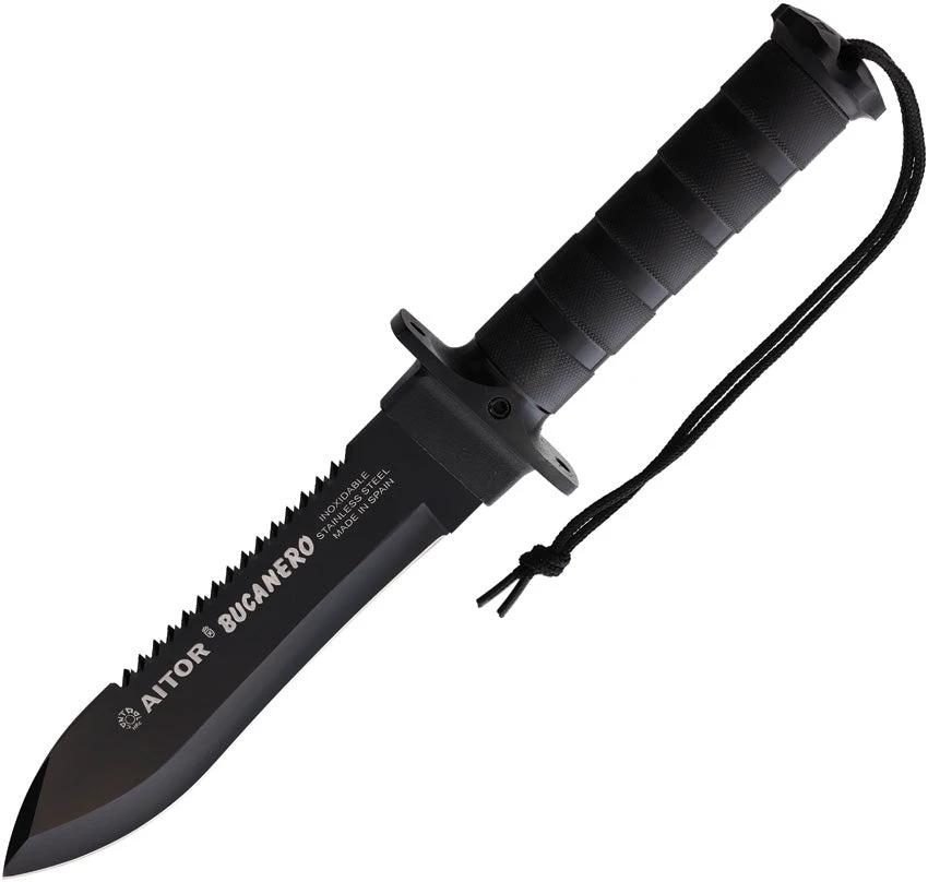 Aitor Bucanero Fixed Blade Knife With Sawback Survival Kit Durable Outdoor Gear For Campers by Aitor