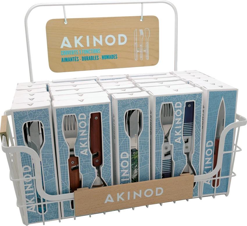 Akinod Metal And Wood Display Basket, Durable White Finish, Holds Up To 36 Items, Ideal For Retail And Home Use by Akinod