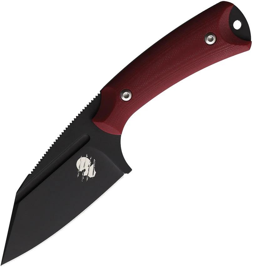 Bastinelli Akeron La Sanction Fixed Blade Knife With Red G10 Handle N690 Steel For Tactical Enthusiasts by Akeron
