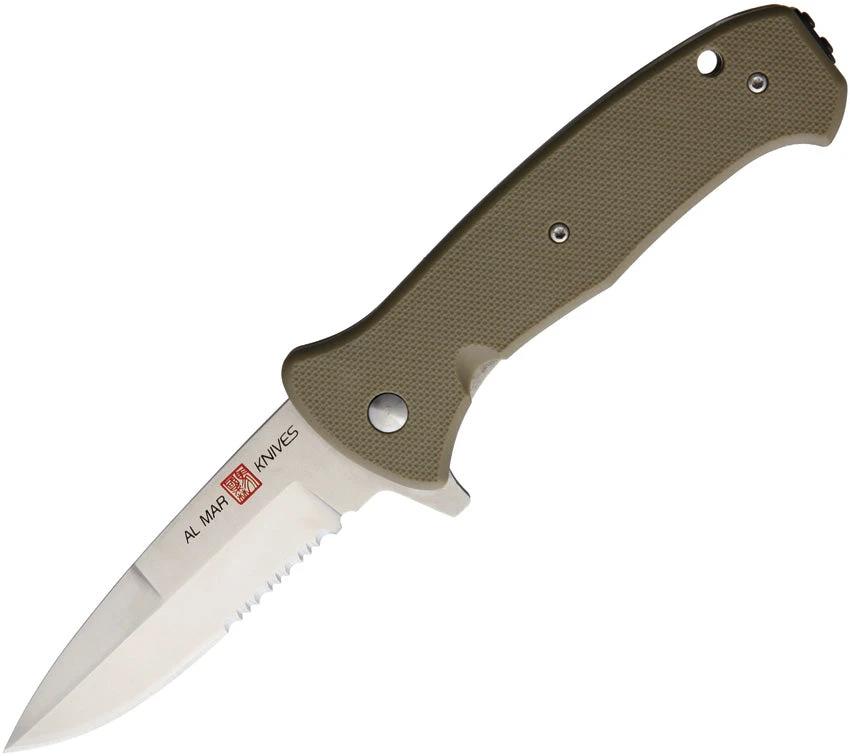 Al Mar SERE 2020 Linerlock Assisted Opening Knife With 3.63in Satin Blade FRN Handle Tactical EDC by Al Mar