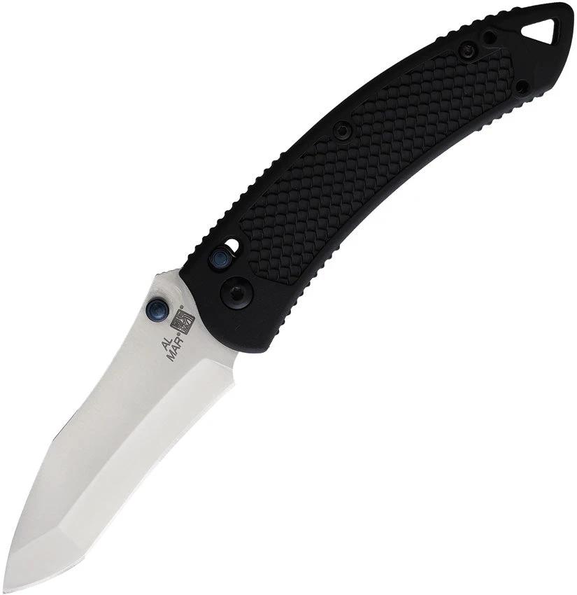 Al Mar Payara Axis Lock Knife 4 Inch Closed Satin D2 Blade Premium Black ABS Handle EDC Carry by Al Mar