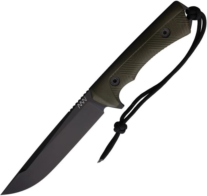 Acta Non Verba P300 Fixed Blade Knife Cerakote Sleipner Steel Full Tang OD Green GRNPU Handle Outdoor Survival EDC by Acta Non Verba Knives