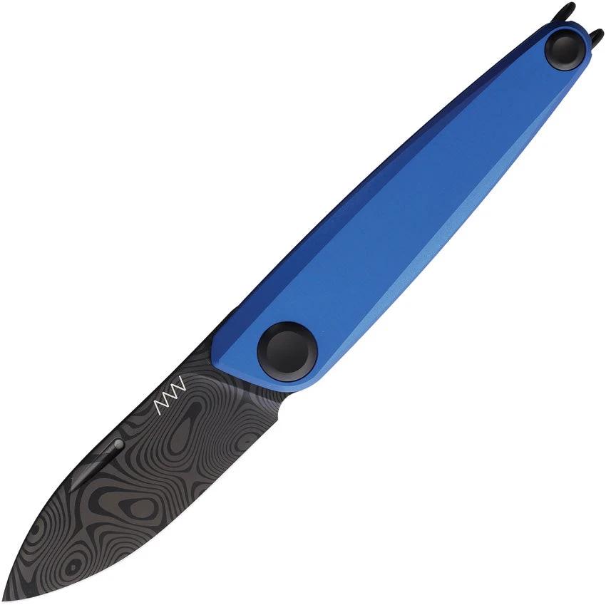 Acta Non Verba ANVZ050 Slip Joint Knife with Blue DLC Deco Sleipner Blade for EDC Enthusiasts by Acta Non Verba Knives