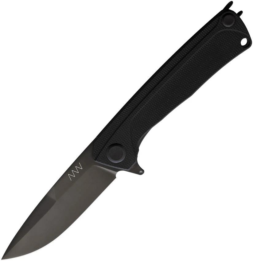 Acta Non Verba Z100 Linerlock Knife DLC Black Blade Sleipner Steel G10 Handle EDC by Acta Non Verba Knives