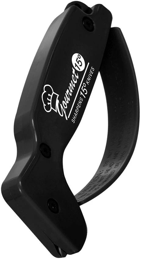 AccuSharp 15 Degree Knife Sharpener 129C With Black Plastic Handle For Straight And Serrated Edges Clam Pack by AccuSharp