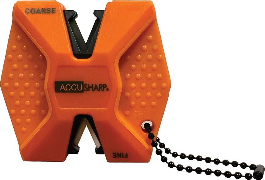 AccuSharp Two Step Knife Sharpener Orange 344C Diamond Honed Tungsten Carbide Blades Ceramic Rods by AccuSharp
