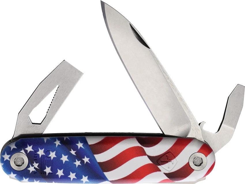 American Service Knife The Jefferson Knife USA Flag ASK-001 FLG by American Service Knife