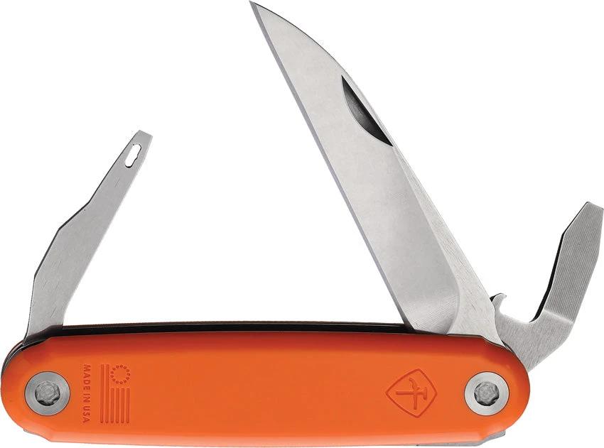 American Service Knife Alchesay Folder Org ASK003 With Premium Steel Blade And Orange Handle For Outdoorsmen by American Service Knife