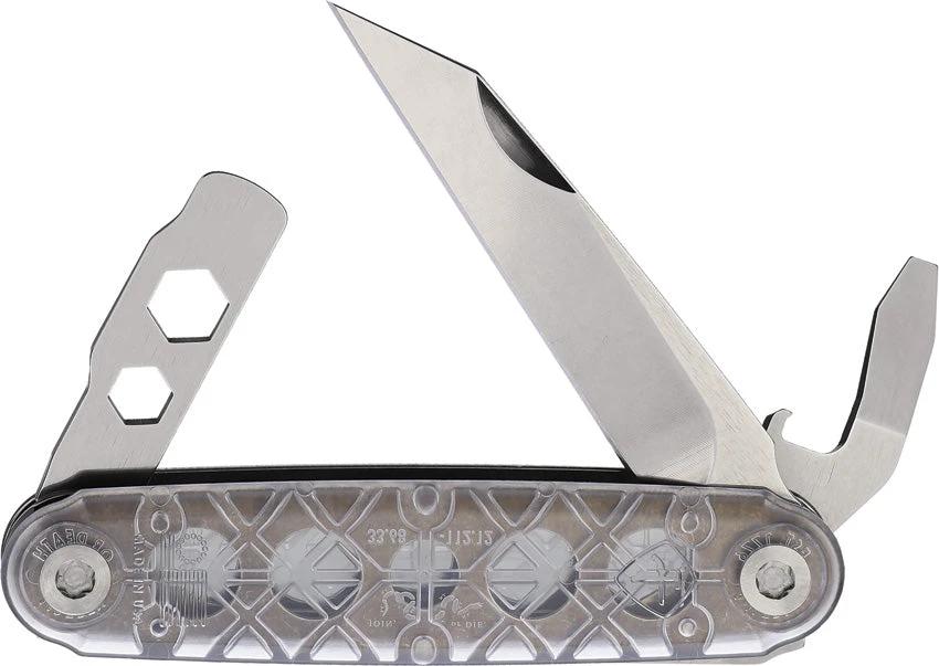 American Service Knife The Iron Sides Folder Seax Clr ASK-004 CLR by American Service Knife