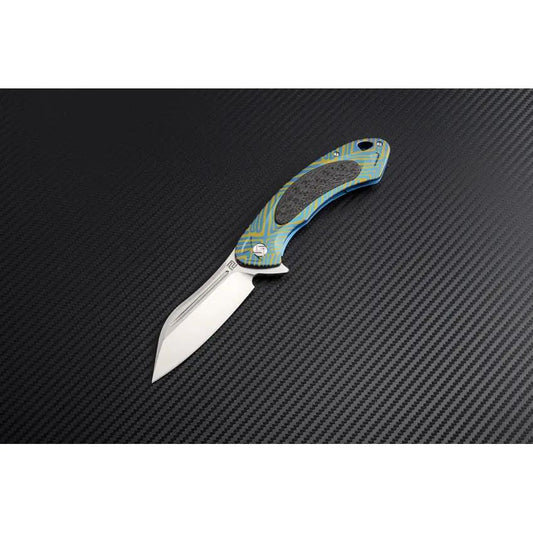 Artisan Immortal Framelock Knife Blue Titanium EDC Enthusiasts Premium S35VN Blade by Artisan