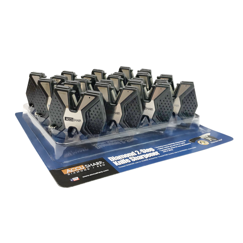 AccuSharp AS017C Diamond 2 Step Knife Sharpener With Coarse Diamond Rods And Fine Ceramic Rods For Fast Sharpening by AccuSharp