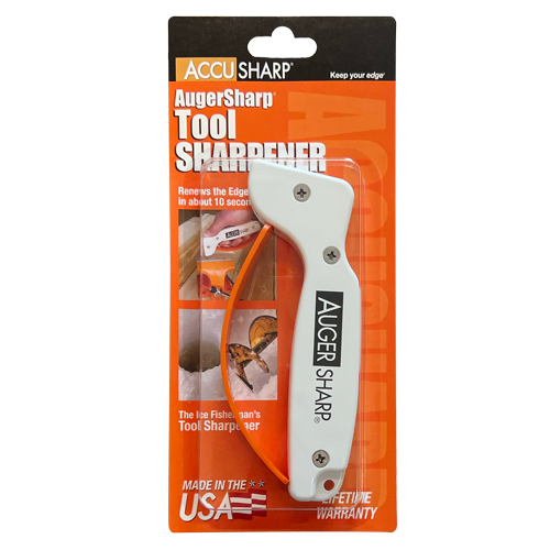 AccuSharp AugerSharp Ice Auger Sharpener Restores Sharp Cutting Edge Quickly for Anglers Compact Ice Tool by AccuSharp