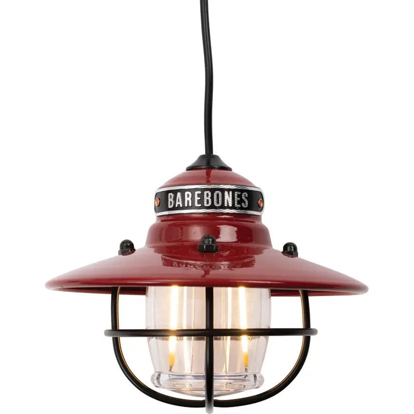 Barebones Edison Style String Lights Red Outdoor Patio Decor Rust Resistant Weatherproof With Carabiner by Barebones Living