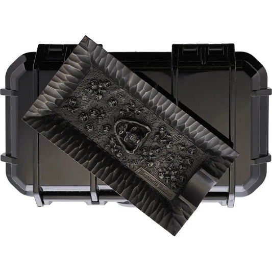 Crypt Ashtray Bastinelli Creations Skull Bronze For Collectors French Made With Hardside Carrying Case by Bastinelli Creations