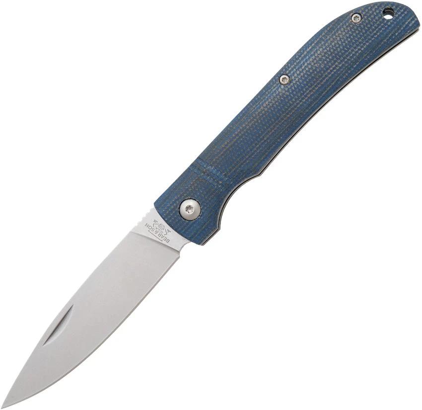 Bear & Son Slip Joint Blue Jean Micarta 457MB by Bear & Son