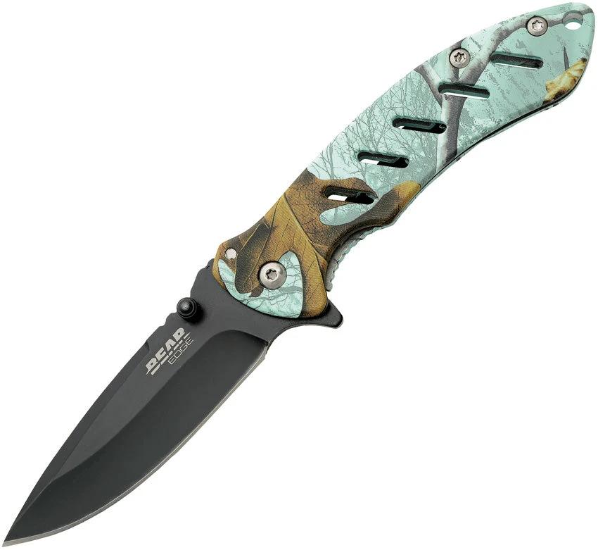 Bear Edge Brisk Framelock Blue Camo A/O 61508 by Bear Edge