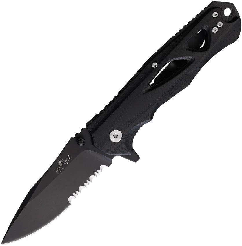 Bear & Son Rancor II Linerlock Black MC-400-B4-BS35SR by Bear & Son