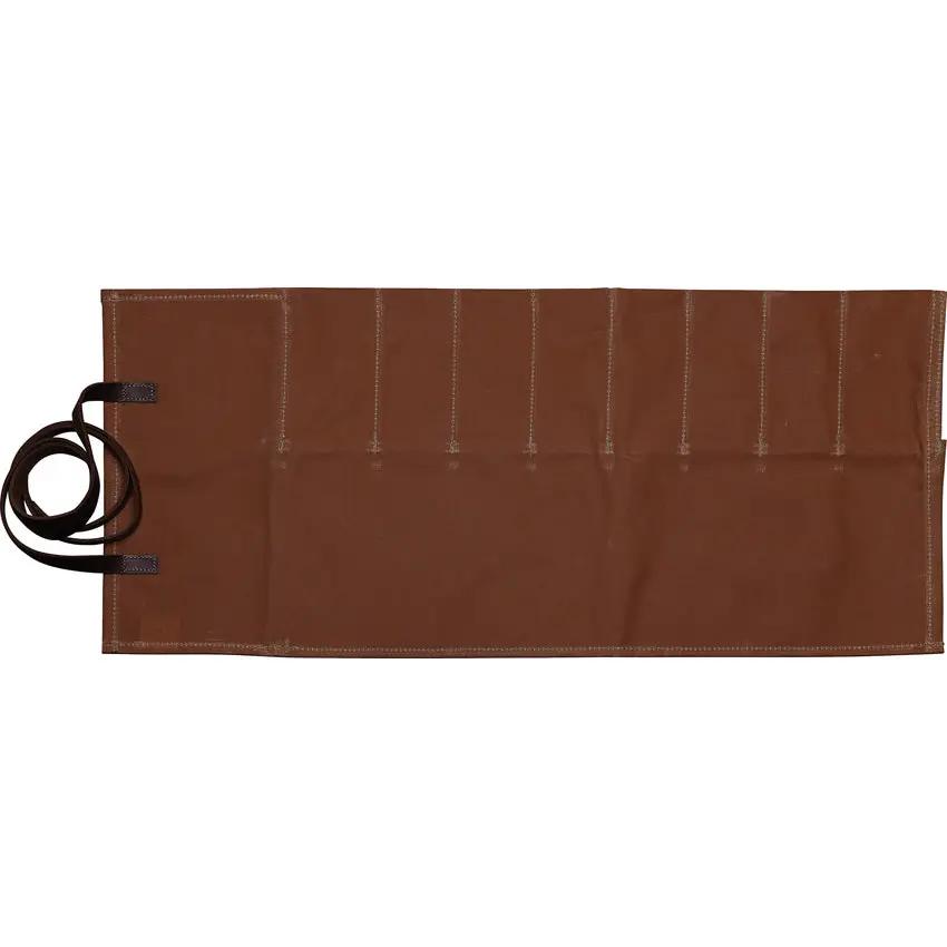 Badger Claw Outfitters Waxed Canvas Knife Roll Eight Pocket Durable Travel Knife Case For Outdoorsmen by Badger Claw Outfitters