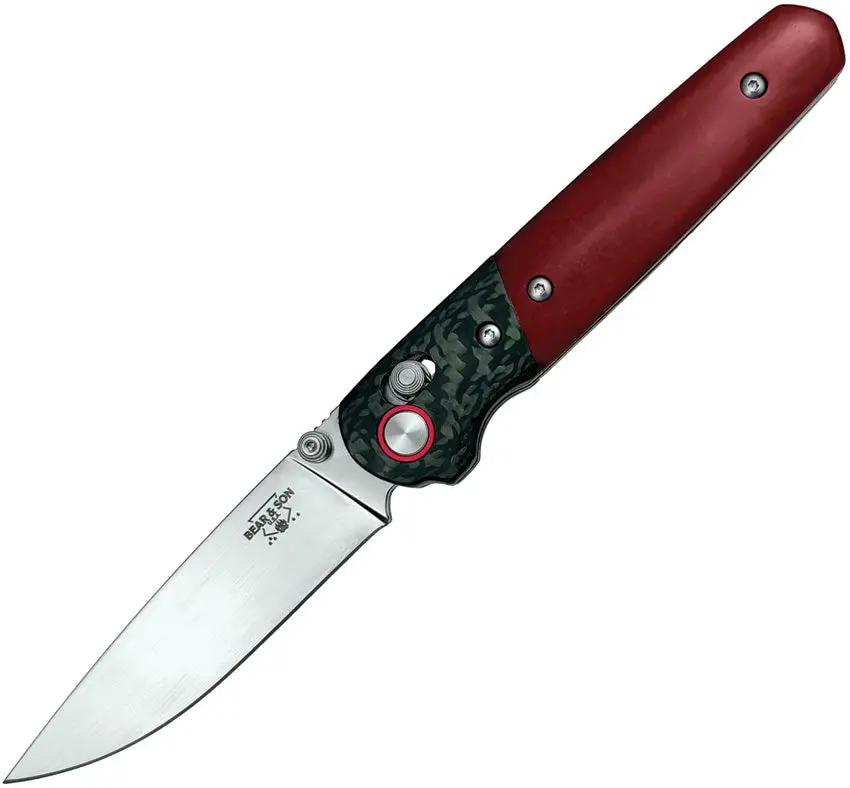 Bear And Son Lawman Red Bone Pocket Knife RSMB22 Premium EDC For Enthusiasts And Collectors by Bear & Son