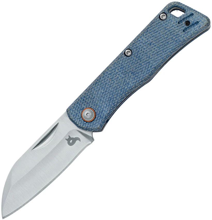 Black Fox Teeny Linerlock Blue Micarta BF-785 MIBL by Black Fox