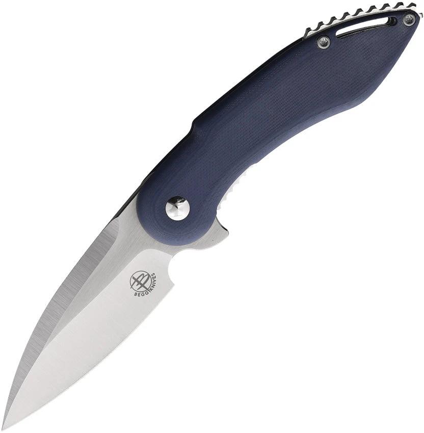 Begg Knives Mini Glimpse Linerlock Gray MINI GLIMPSE NO HOLES by Begg Knives