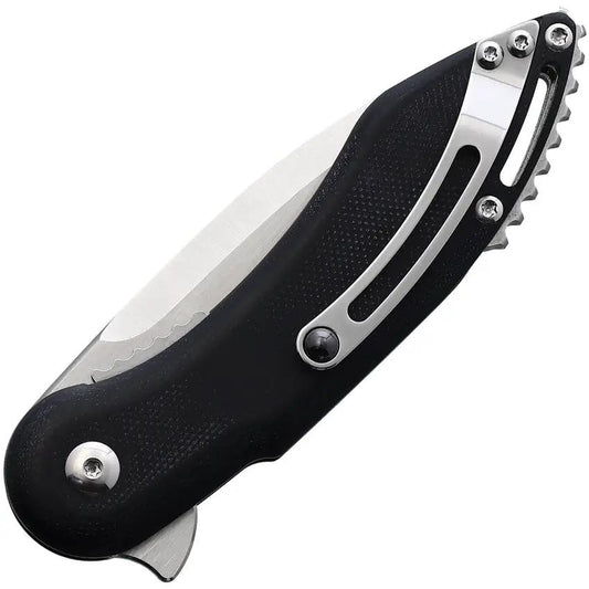Begg Knives Mini Glimpse Liner Lock Black G10 EDC Pocket Knife with Lanyard Hole by Begg Knives