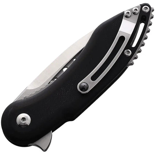 Begg Knives Mini Glimpse Liner Lock Black G10 EDC Knife With 3 Inch Satin D2 Blade by Begg Knives