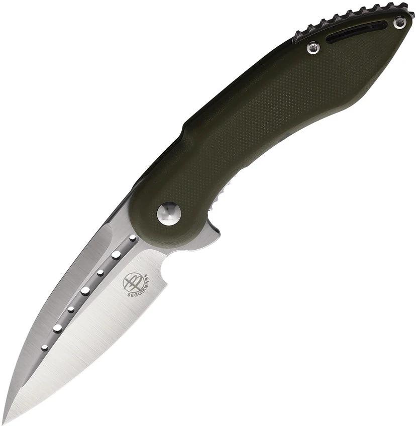 Begg Knives Mini Glimpse Linerlock OD MINI GLIMPSE W/HOLES by Begg Knives