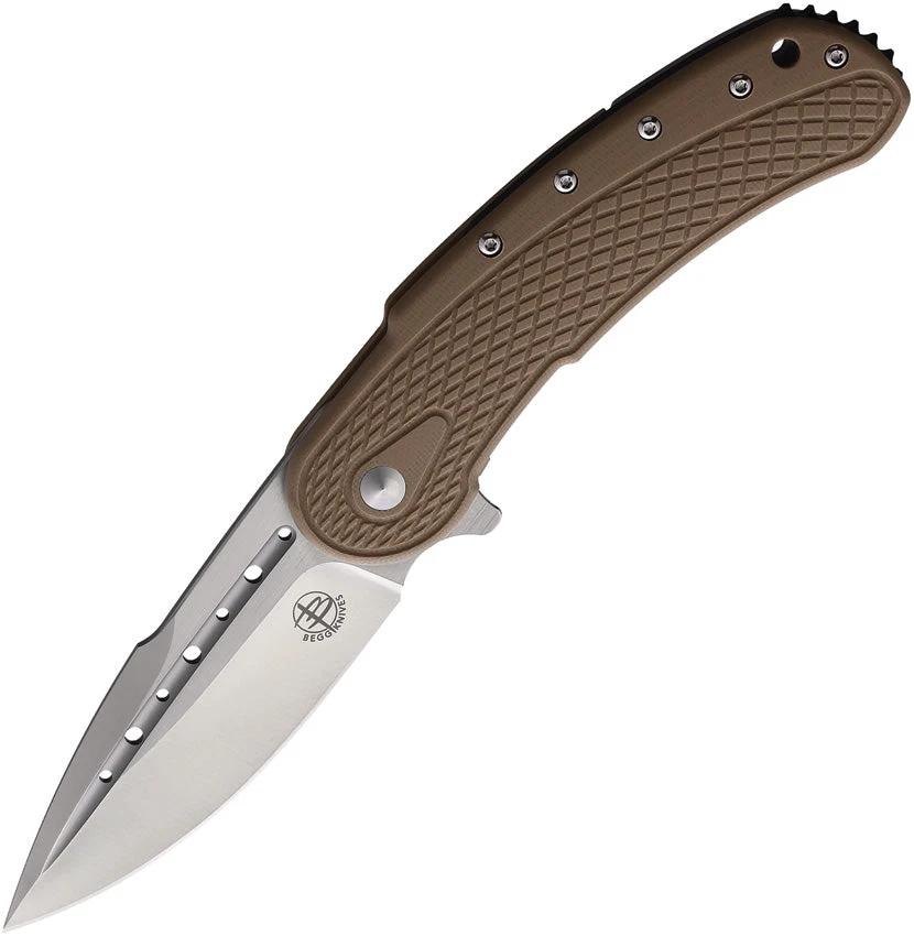 Begg Knives Bodega Framelock Tan BODEGA by Begg Knives