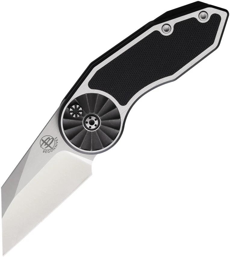 Begg Knives Micro Burst Button Lock Rose MICRO BURST ROSETTE BLACK by Begg Knives