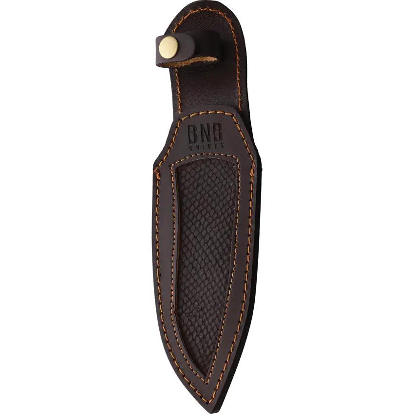 BucknBear Blue Pro Lite Hunter Damascus Knife With Full Tang Micarta Handle And Belt Sheath by BucknBear